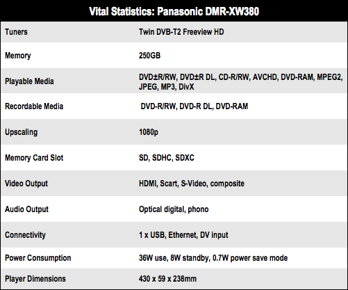 Panasonic DMR-XW380