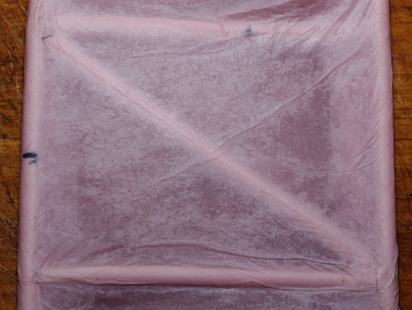 The dried three layers of tissue paper