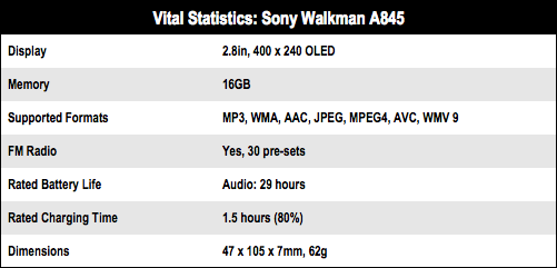 Sony Walkman NWZ-A845