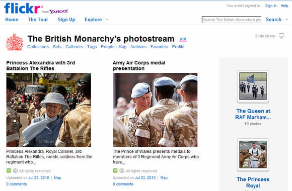 The British Monarchy Flickr page