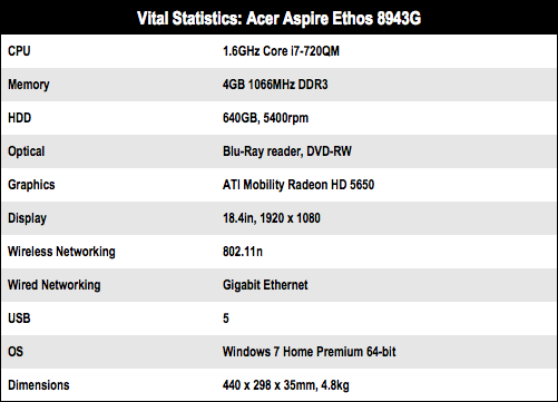 Acer Aspire Ethos 8943G