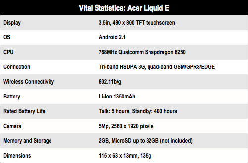 Acer Liquid E