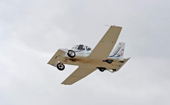 The Transition proof-of-concept prototype in flight tests. Credit: Terrafugia