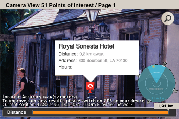 Screen shot of the Lonely Planet application