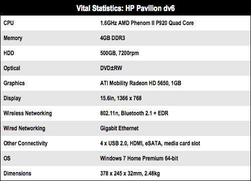 HP Pavilion dv6