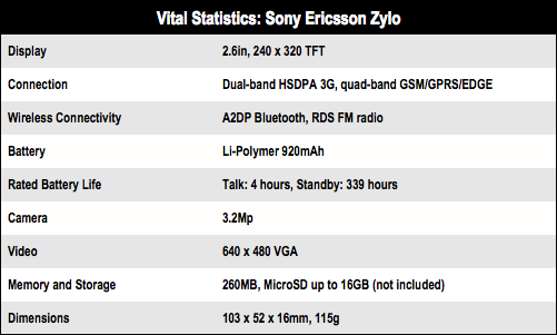 Sony Ericsson Zylo