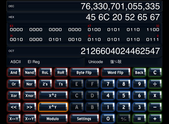 64 Bit Calculator HD