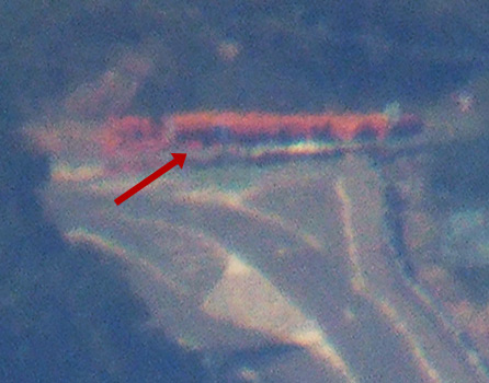 The target seen from 23km