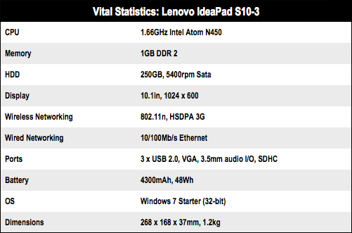 Lenovo IdeaPad S10-3