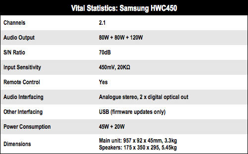 samsung hw c450 audio bar