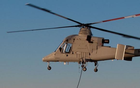 The unmanned cargo version of the Kaman K-Max helicopter. Credit: Lockheed