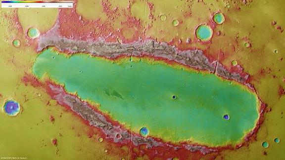 The Martian crater Orcus Patera. Credit: ESA