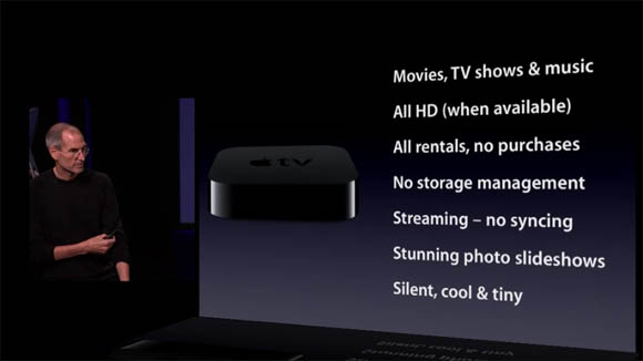 Steve Jobs introducing the Apple TV