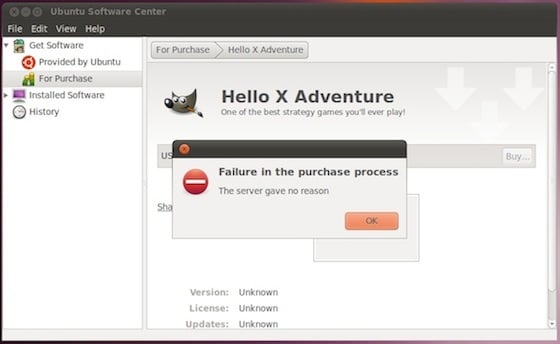 Ubuntu 'For Purchase' Software Center