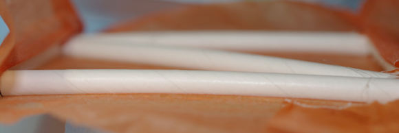 Bent straws in the section of test structure