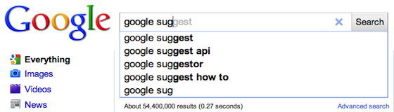 Google Instant with Suggest