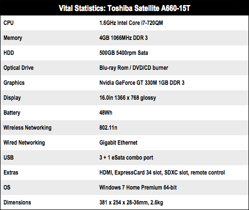 Toshiba Satellite A660-15T