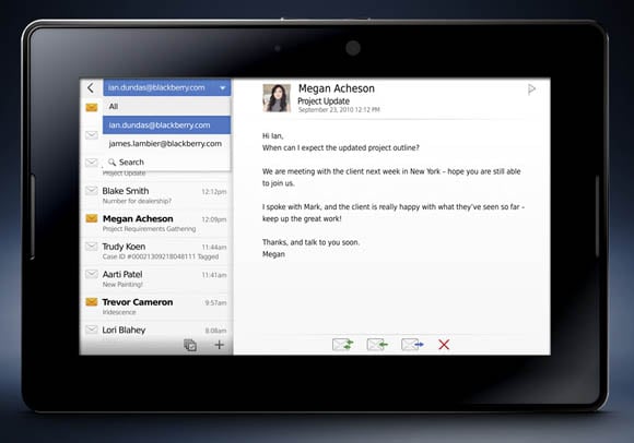 RIM PlayBook - email