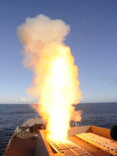 Aster missile launching from Type 45 destroyer. Credit: MBDA