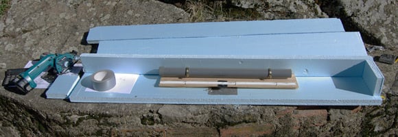 The main payload styrofoam box components with release mechanism