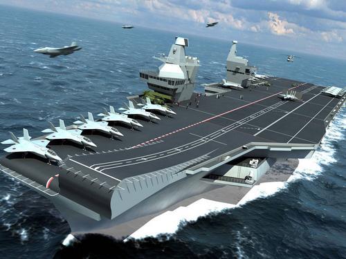 Artist's concept of the new Queen Elizabeth class carrier. Credit: RN