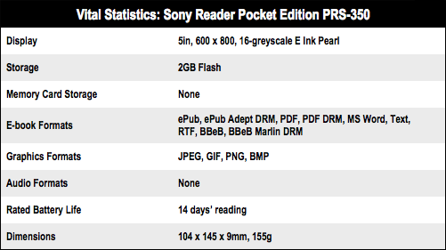 Sony Reader PRS-350
