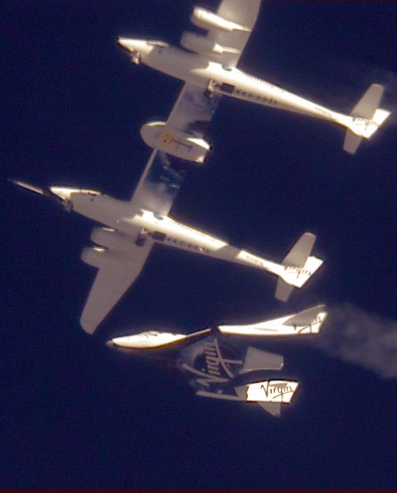 VSS Enterprise separates from VMS Eve. Credit: Virgin Galactic