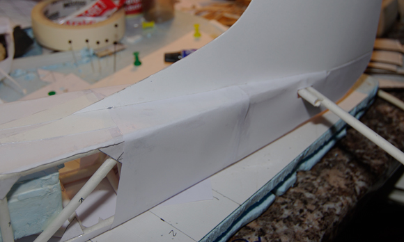 Skinning the rear fuselage