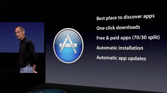 Steve Jobs introduces the Mac App Store