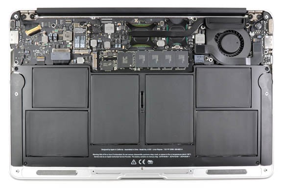 Apple MacBook Air innards (11.6-inch model)