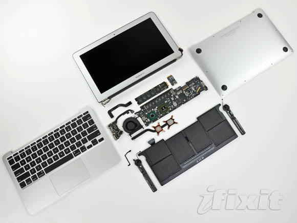 Apple MacBook Air exploded view (11.6-inch model)