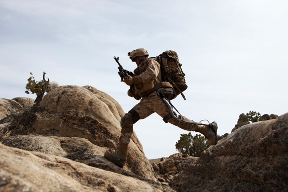 The HULC soldier exoskeleton in trials. Credit: Lockheed