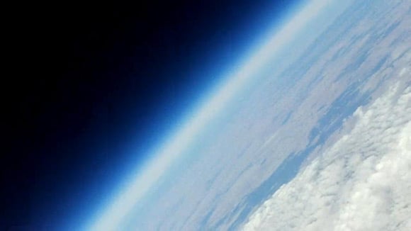 The edge of space, as seen from the video camera