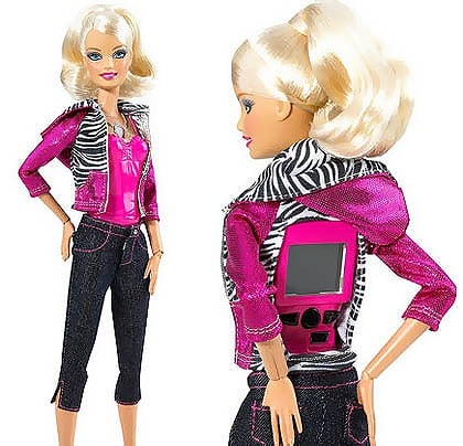 Barbie Video Girl - front and back - back shows LCD screen