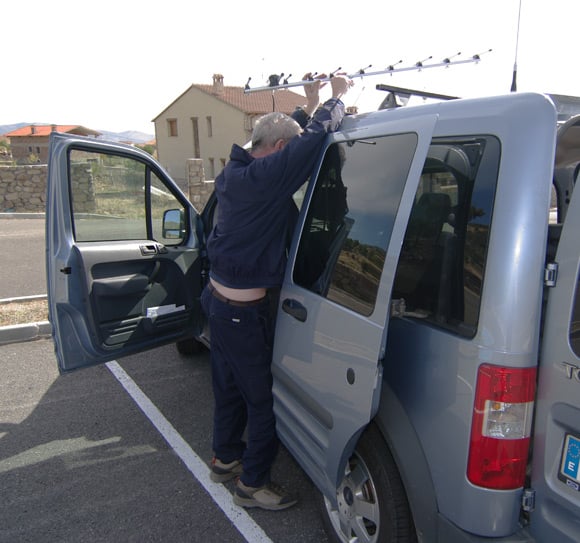 Steve on the antenna