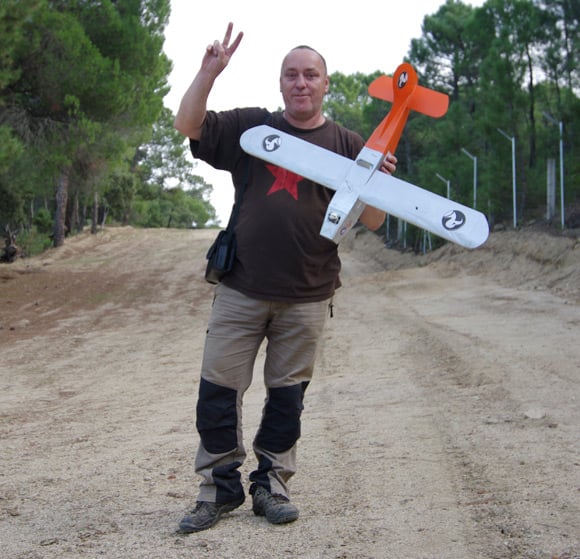 The author with the recovered Vulture 1