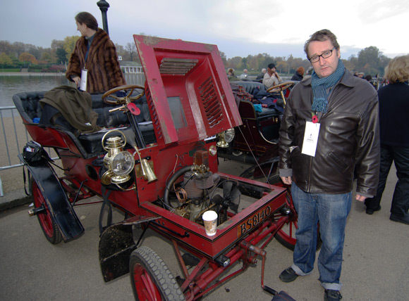 John Oates and in his 1904 Crestmobile in Hyde Park