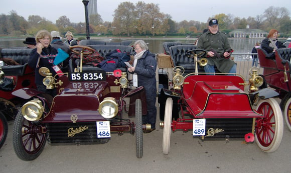 A couple of Cadillacs in Hyde Park