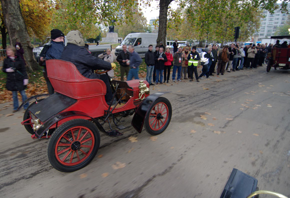 We speed past a rival on our way out of Hyde Park