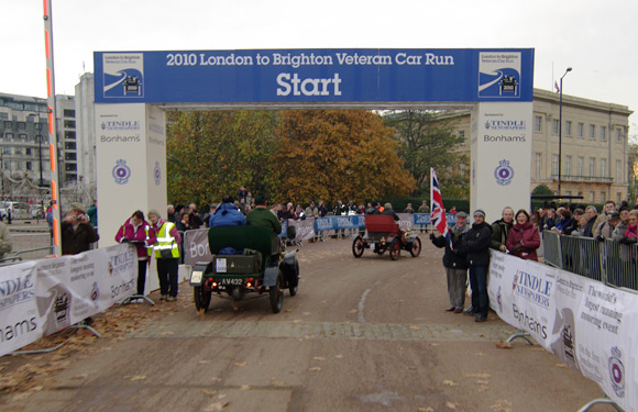 The starting gate at Hyde Park Corner