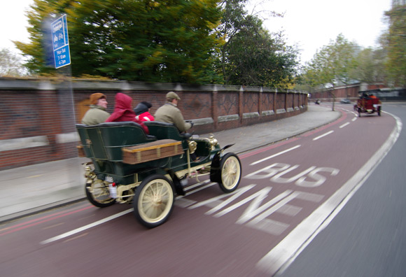 Passing another jalopy in South London