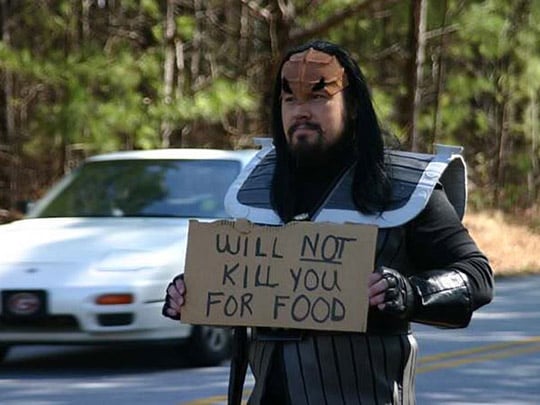 Homeless Klingon