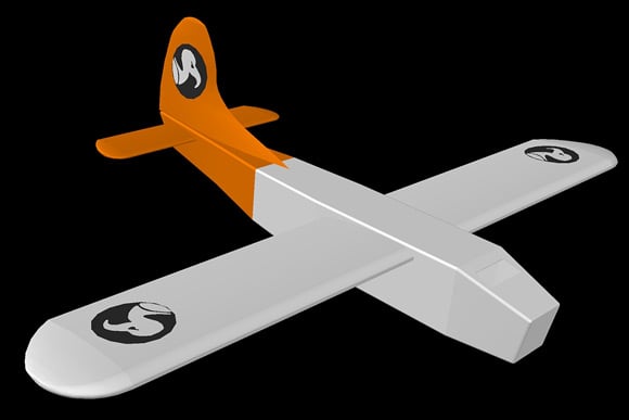 The virtual Vulture 1 with its paper skin