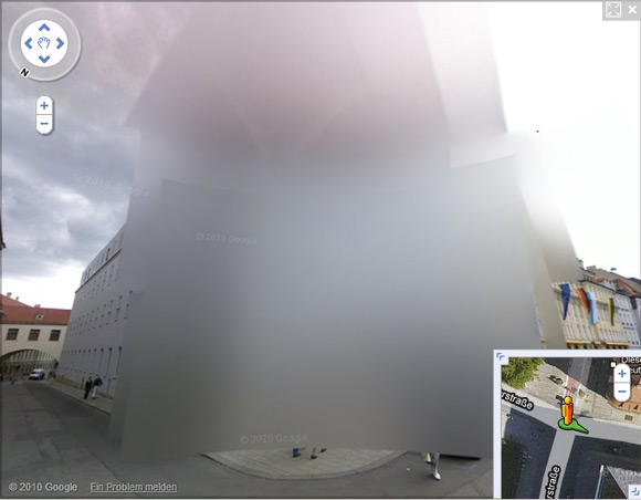 Street View's Munich HQ, completely blurred out