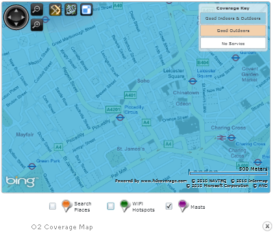 O2 Coverage Map
