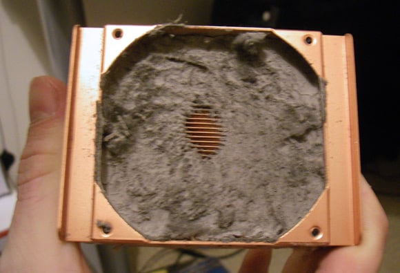 Dust-clogged heatsink