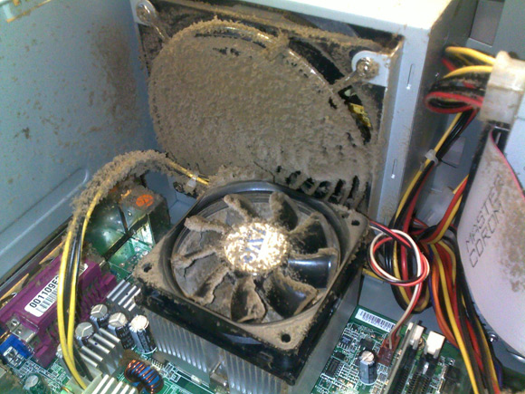 Very dusty CPU fan