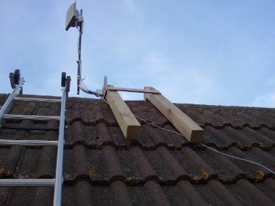 The roof top antenna as it stands today