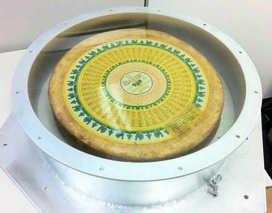 The cheese sent into space on the inaugural Dragon flight. Credit: SpaceX/Chris Thompson