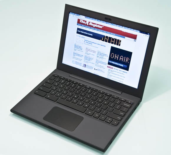 Google Chrome OS-equipped Cr-48: three-quarter view